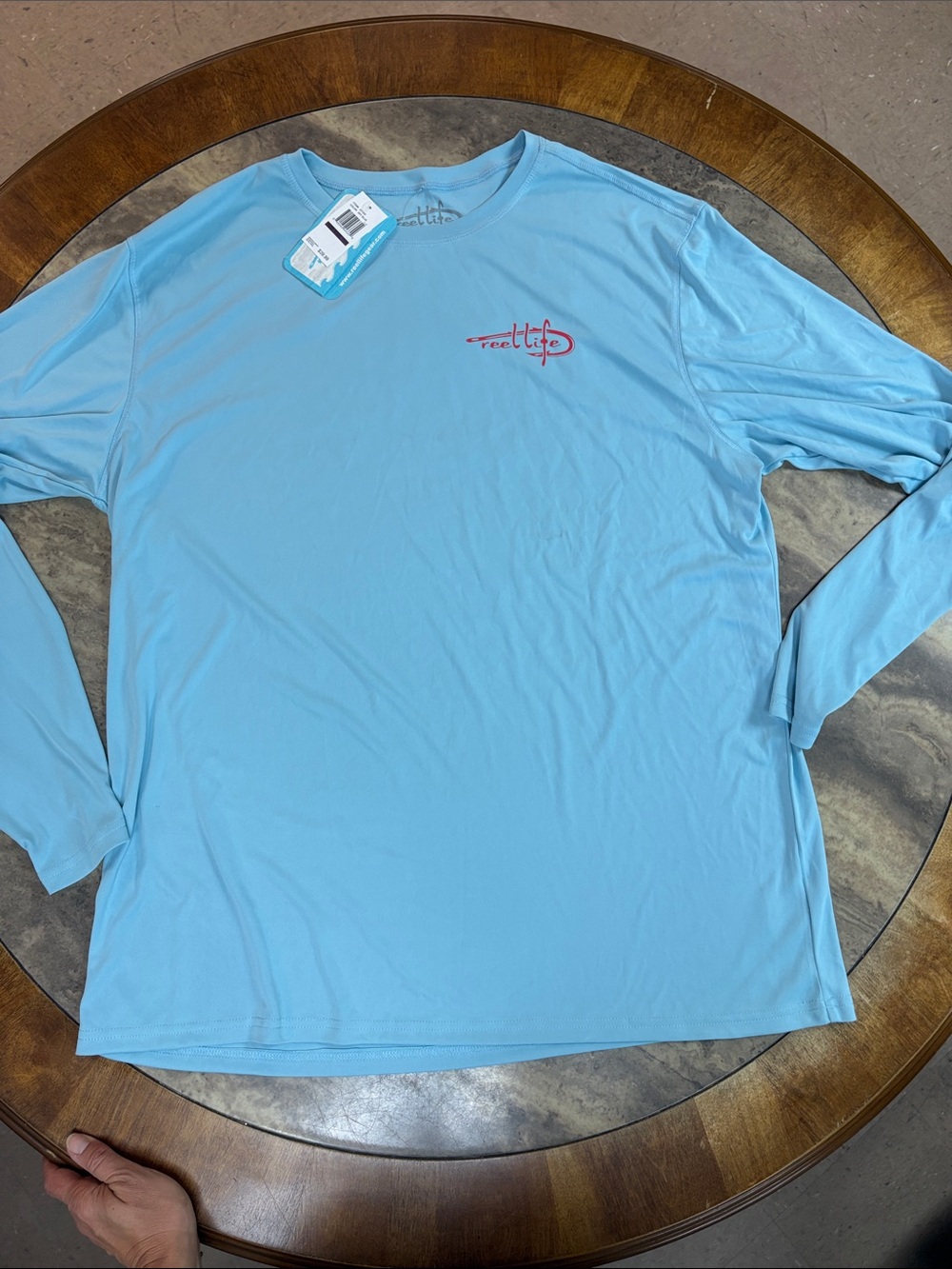 Reeltide Men’s Long Sleeve Swim Rash Guard - Sky Blue